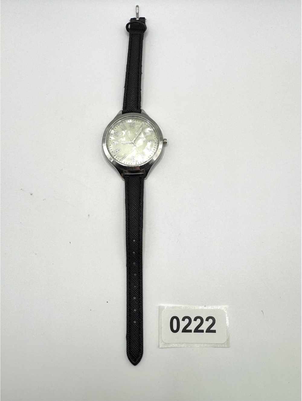 Minimalist Silver Tone Watch with Mother of Pearl Dial Model 11601 Read Details
